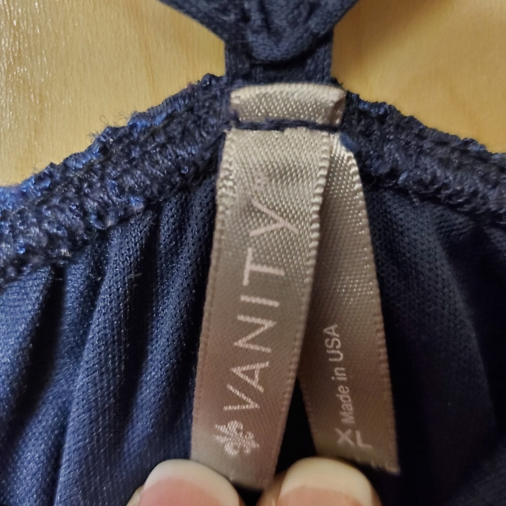 Vanity Navy Dress With Lace Overlay - XL - Picture 6 of 7